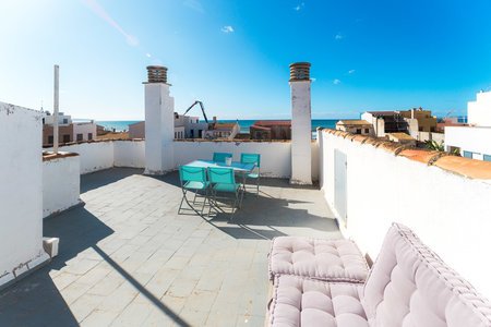 Härligt townhouse med terrass med havsutsikt i El Molinar